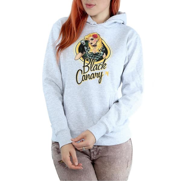 DC Bombshells Kvinnor/Damer Black Canary Heather Hoodie