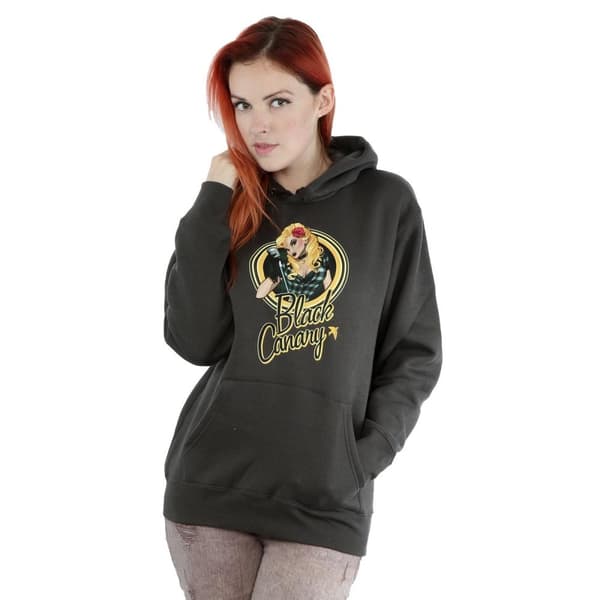 DC Bombshells Kvinnor/Damer Black Canary Heather Hoodie