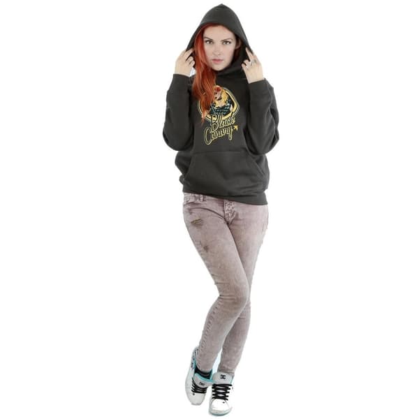 DC Bombshells Kvinnor/Damer Black Canary Heather Hoodie