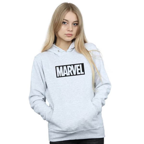 Marvel Huvtröja med Outline-logga för damer/damer