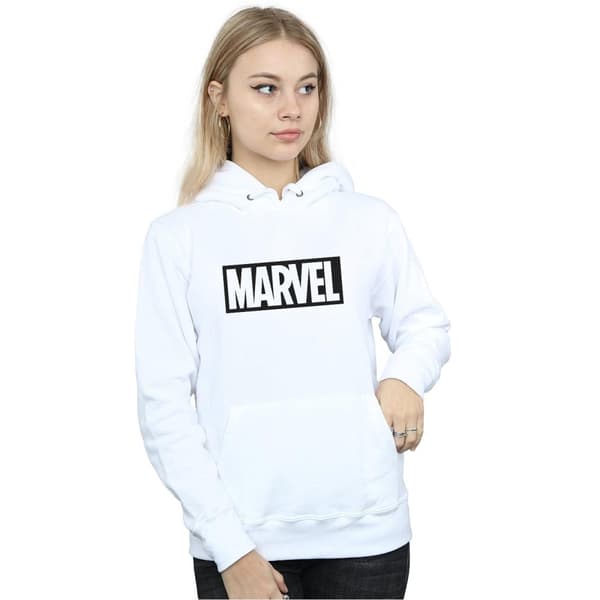 Marvel Huvtröja med Outline-logga för damer/damer
