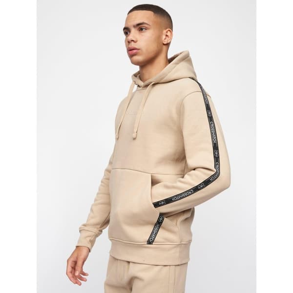 Crosshatch Mens Apollos Hoodie Stone M