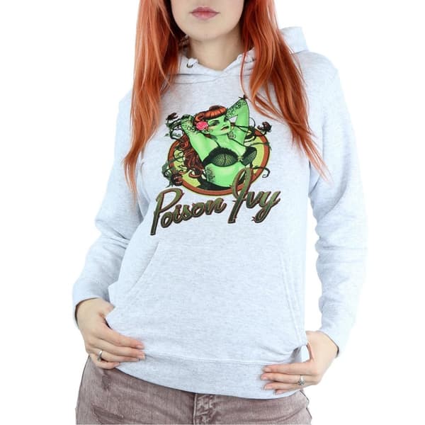 DC Bombshells Womens/Ladies Poison Ivy Badge Heather Hoodie