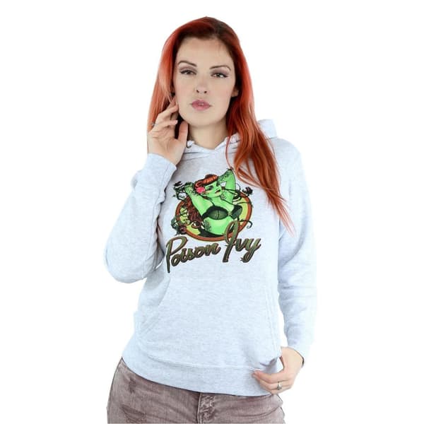 DC Bombshells Womens/Ladies Poison Ivy Badge Heather Hoodie