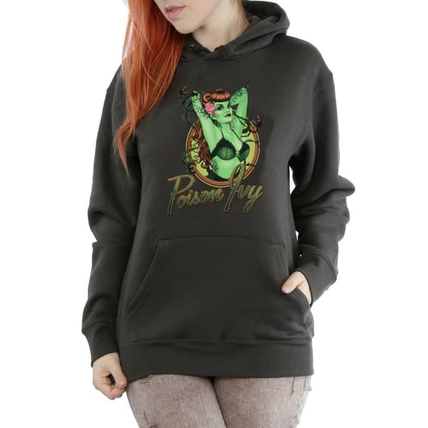 DC Bombshells Womens/Ladies Poison Ivy Badge Heather Hoodie