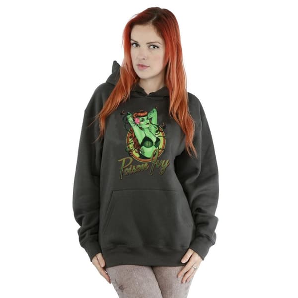 DC Bombshells Womens/Ladies Poison Ivy Badge Heather Hoodie