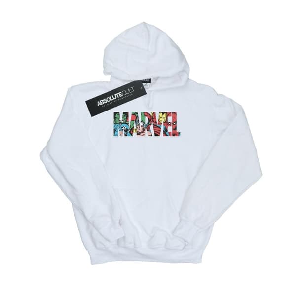 Marvel Comics Huvtröja med infälld logotyp i ljung för kvinnor/damer