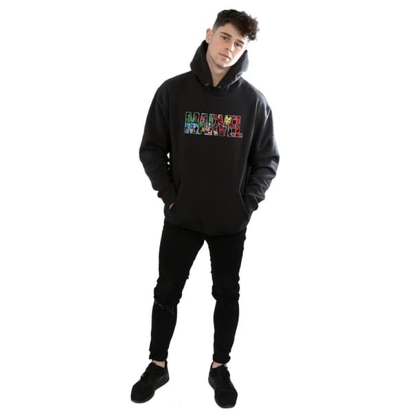 Marvel Comics Mens Infill Logo Hoodie