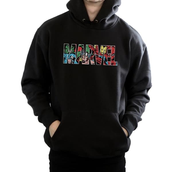 Marvel Comics Mens Infill Logo Hoodie