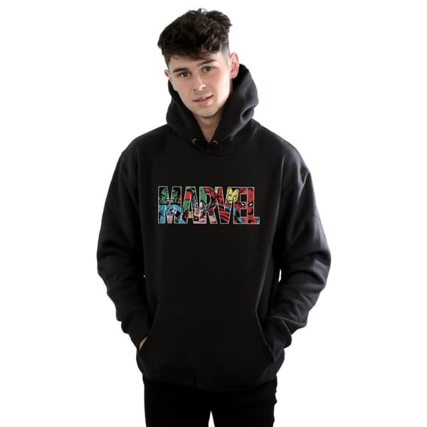 Marvel Comics Mens Infill Logo Hoodie