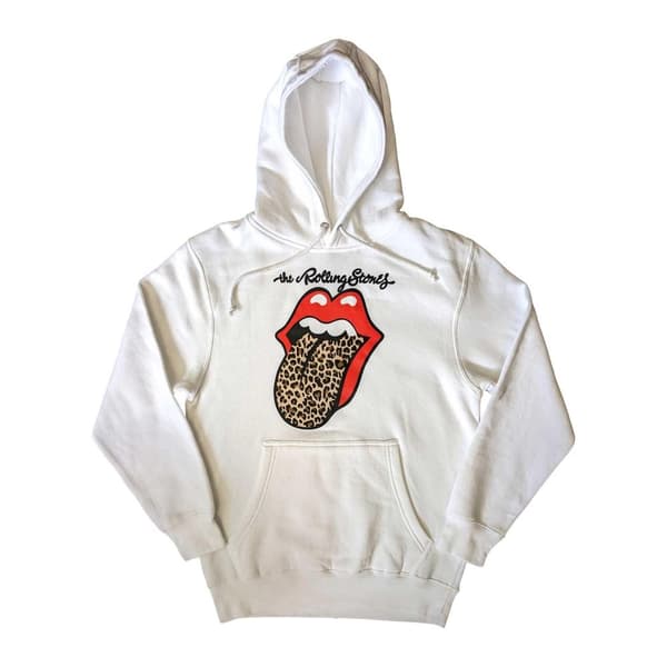 The Rolling Stones Unisex-hættetrøje med leopardtunge til voksne
