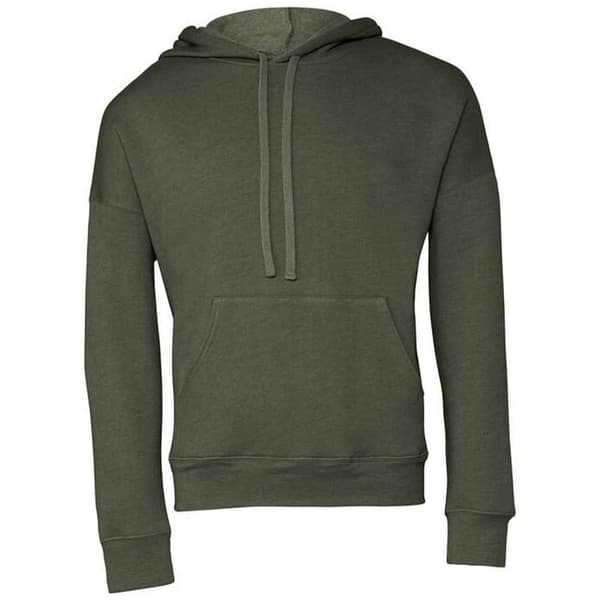 Bella + Canvas Unisex Fleece-hoodie med svamp för vuxna