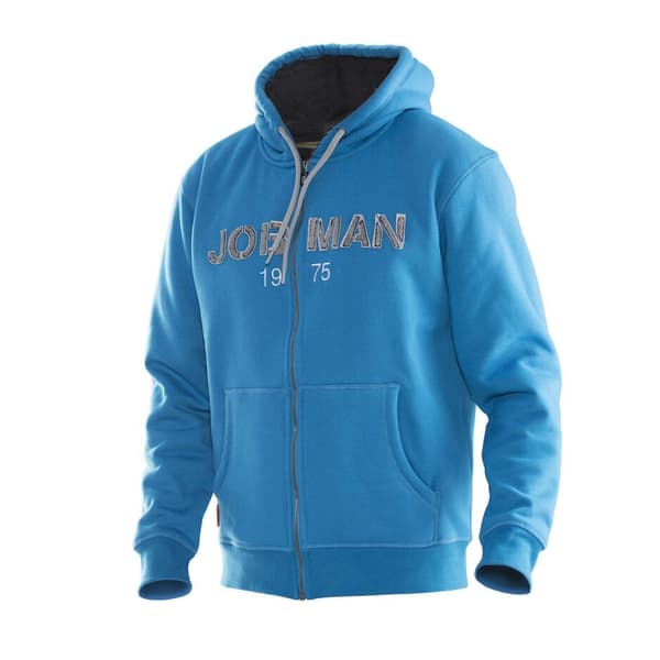Jobman Mens Vintage Lined Full Zip Hoodie