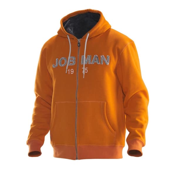 Jobman Mens Vintage Lined Full Zip Hoodie
