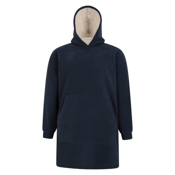 Mountain Warehouse Mens Snug Borg Hoodie Blanket Navy One Size