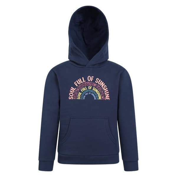Mountain Warehouse Barn/Kids - Soul Full Of Sunshine - Organic Hoodie Navy 5-6 Years