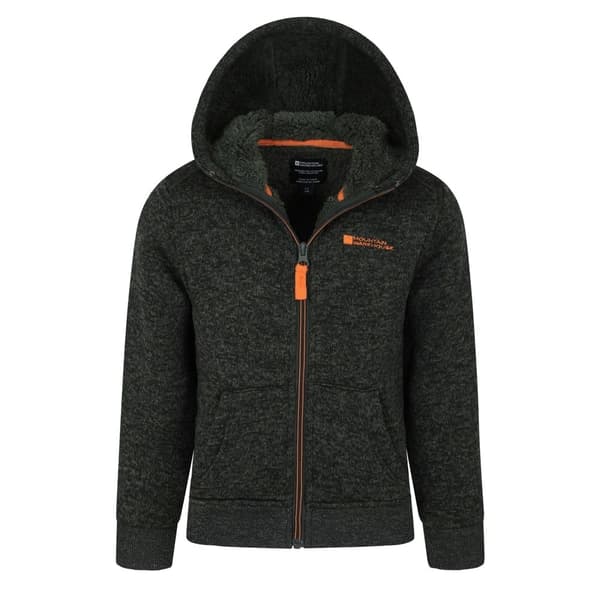 Mountain Warehouse Nevis-hoodie med foder i fuskpäls för barn