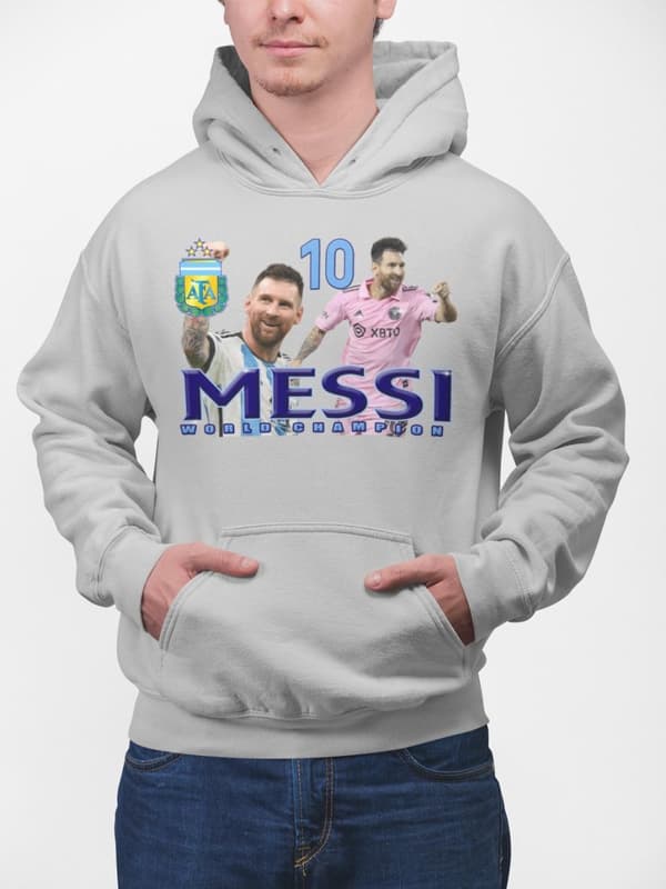 Messi Huvtröja Ask Hoodie Argentina Miami