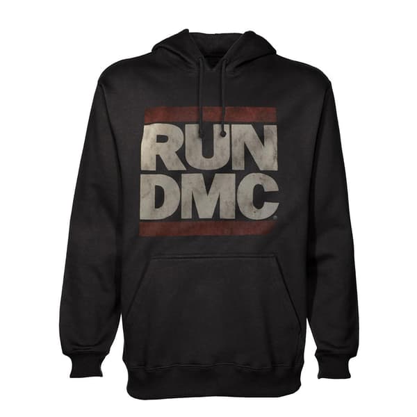 Run DMC Unisex hættejakke med logo til voksne Black S