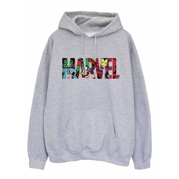 Marvel Comics Mens Infill Logo Hoodie