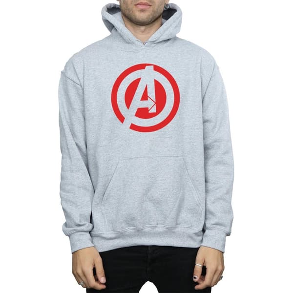 Avengers Assemble Mens Solid Cotton Logo Hoodie