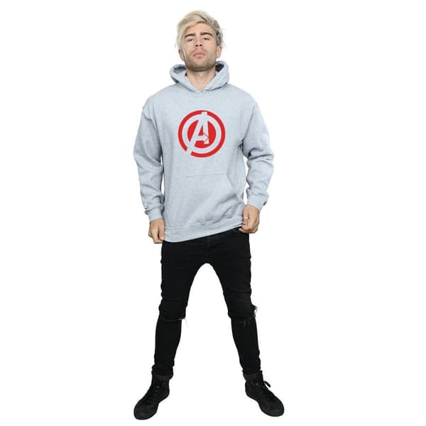 Avengers Assemble Mens Solid Cotton Logo Hoodie