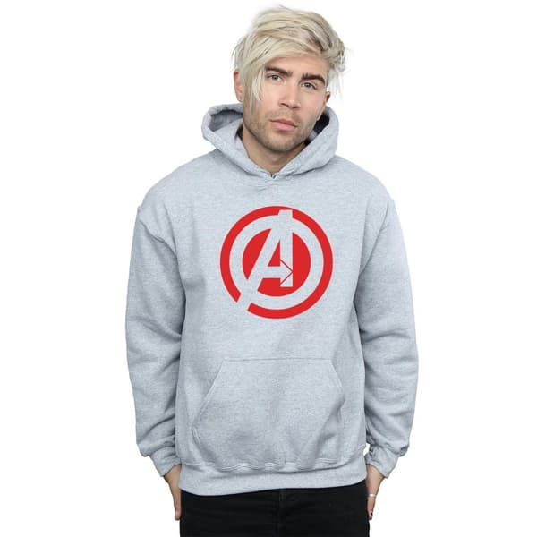 Avengers Assemble Mens Solid Cotton Logo Hoodie