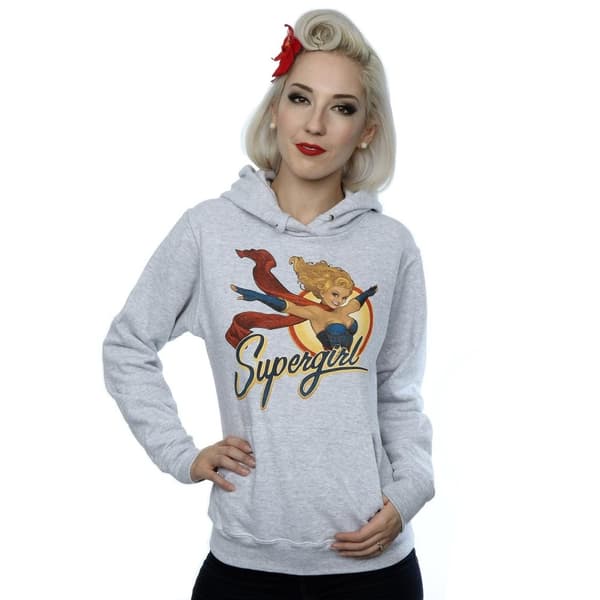 DC Bombshells Supergirl Badge-hoodie för damer/kvinnor