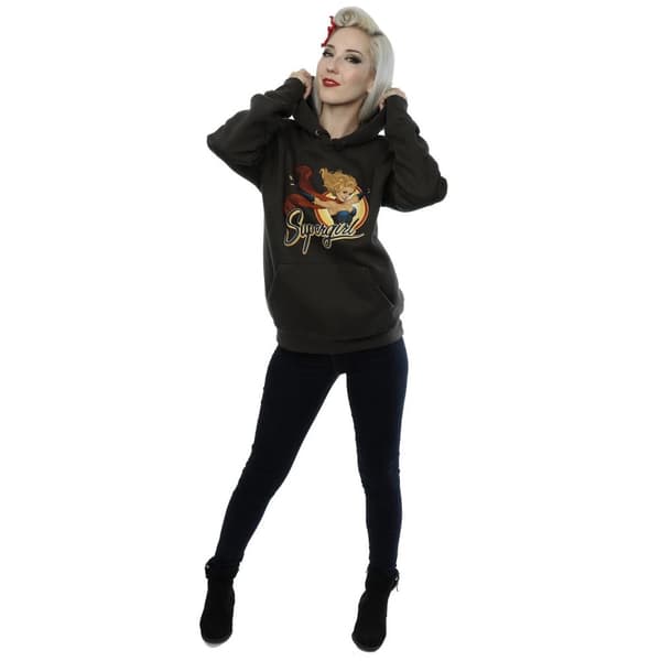 DC Bombshells Supergirl Badge-hoodie för damer/kvinnor