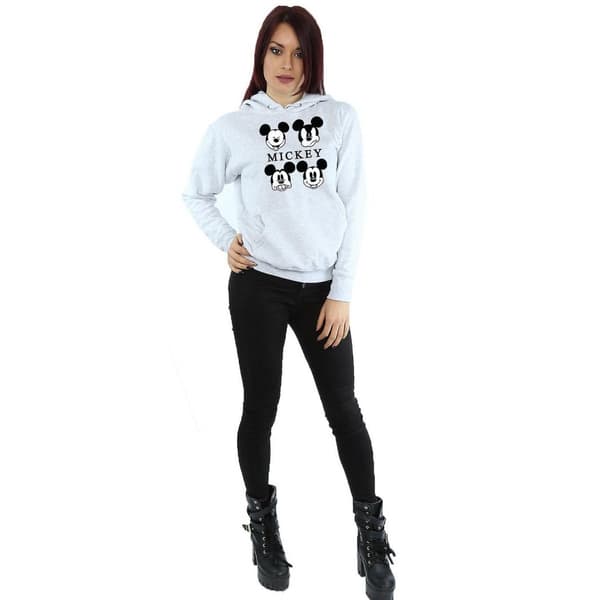 Disney Womens/Ladies Mickey Mouse Four Heads Hoodie