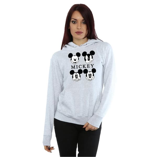 Disney Womens/Ladies Mickey Mouse Four Heads Hoodie