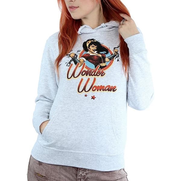 Wonder Woman Womens/Ladies Badge Hoodie