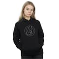 Miniatyrbild 2 av 4: Avengers Assemble Huvtröja med Outline-logga för damer/damer
