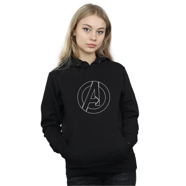 Avengers Assemble Huvtröja med Outline-logga för damer/damer