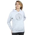 Miniatyrbild 2 av 3: Avengers Assemble Huvtröja med Outline-logga för damer/damer