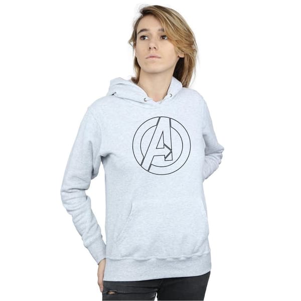 Avengers Assemble Huvtröja med Outline-logga för damer/damer