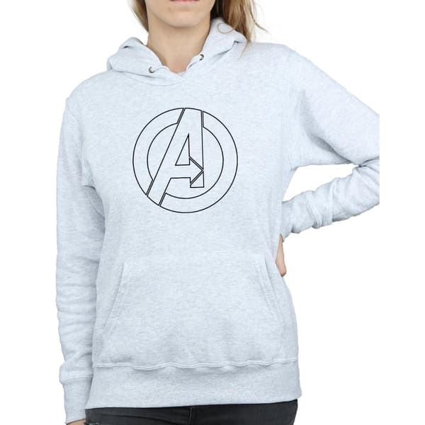 Avengers Assemble Huvtröja med Outline-logga för damer/damer