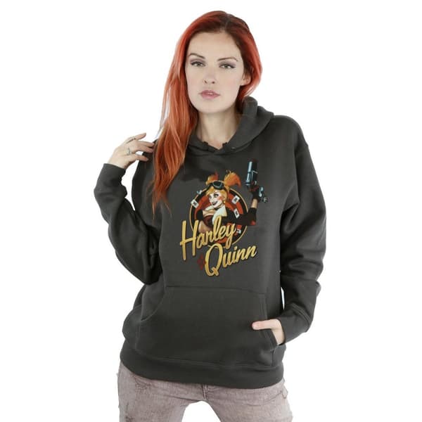 DC Bombshells Kvinnor/Ladies Harley Quinn Badge Hoodie