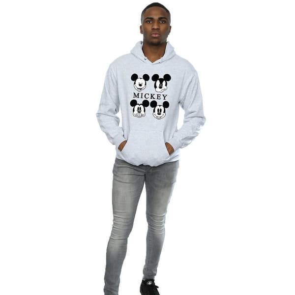 Disney Mens Musse Pigg Four Heads Hoodie