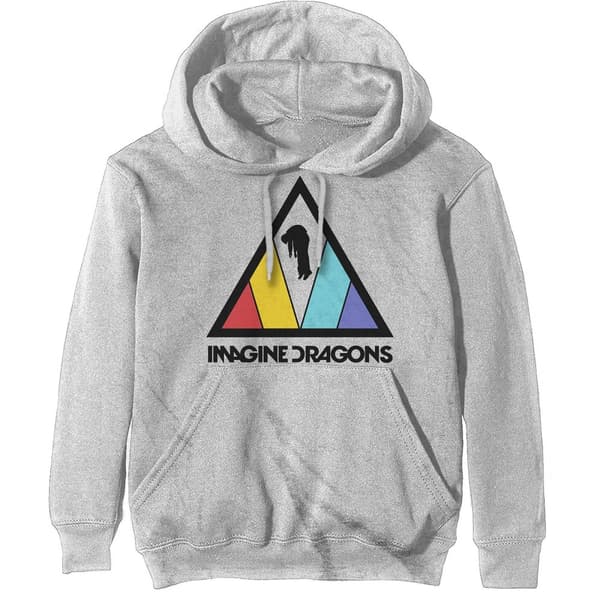 Imagine Dragons Unisex Adult Triangle Logo Hoodie Off White XL