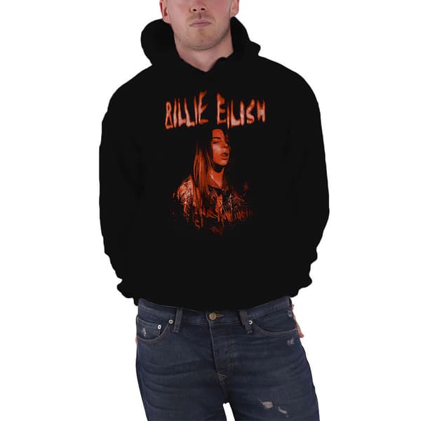 Billie Eilish Unisex Adult Spooky Logo Hoodie
