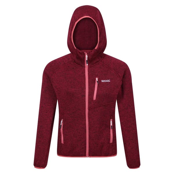 Regatta Newhill fleecejacka med huva i marl för damer/kvinnor Rumba Red 14 UK
