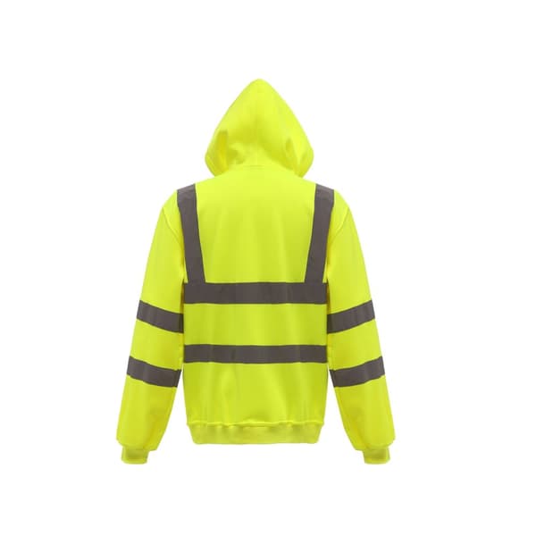 Yoko Mens Hi-Vis Full Zip Hoodie med dragkedja