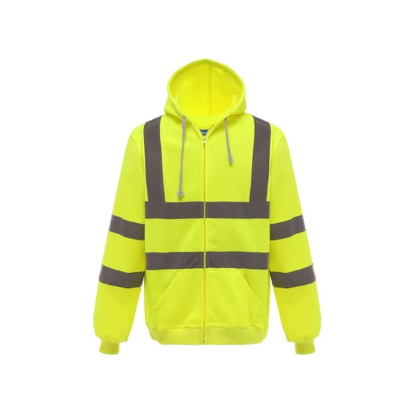 Yoko Herre Hi-Vis hættetrøje med lynlås til mænd