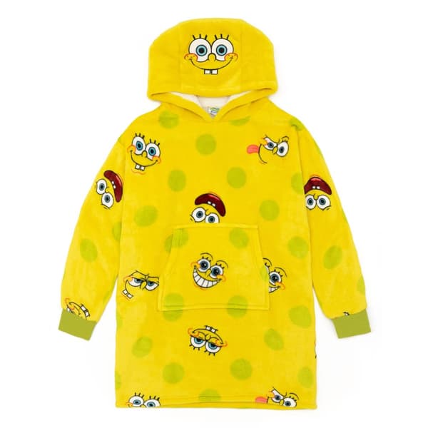 SpongeBob SquarePants Hoodie-filt för barn och ungdomar Yellow 6-8 Years