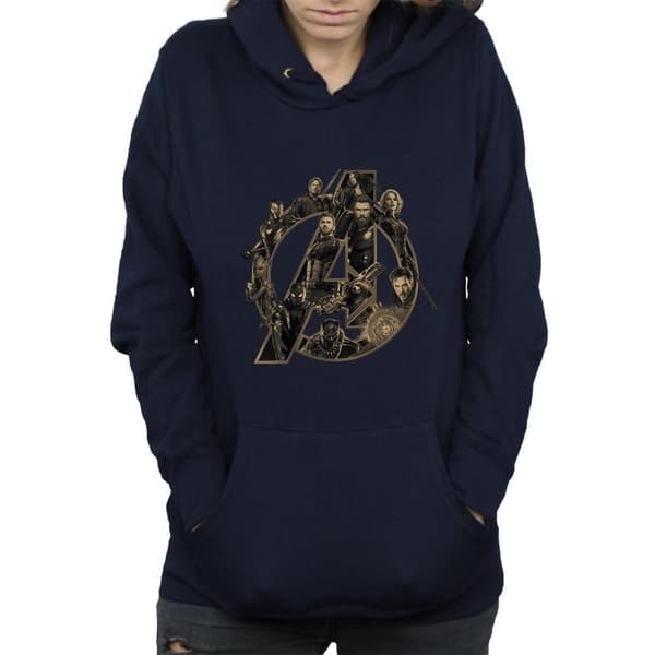 Marvel Womens/Ladies Avengers Infinity War Marvel Logo Hoodie