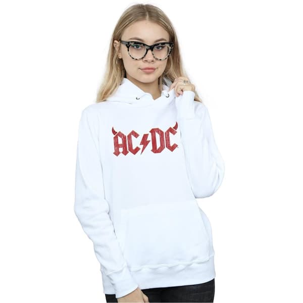 AC/DC Womens/Ladies Horns Logo Hoodie
