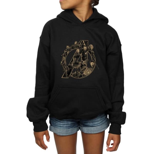 Marvel Girls Avengers Infinity War Marvel Logo Hoodie