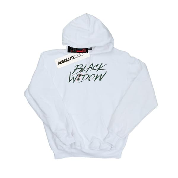 Marvel Womens/Ladies Black Widow Movie Alt Logo Hoodie White S