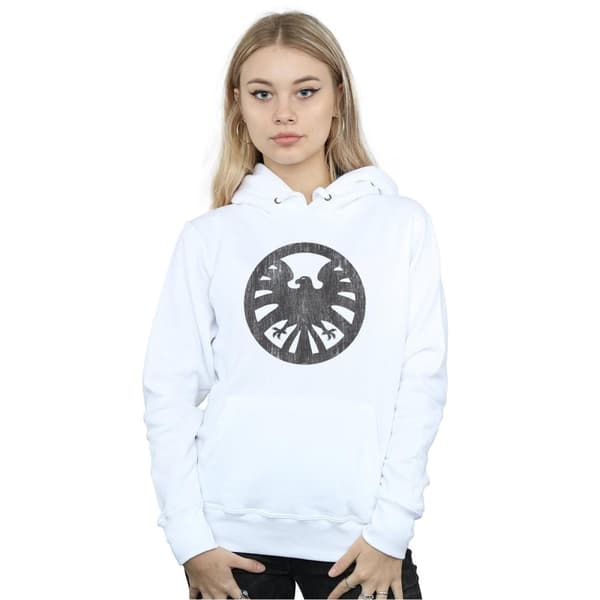 Marvel Huvtröja med distressed logotyp för damer/kvinnor - Agents Of SHIELD